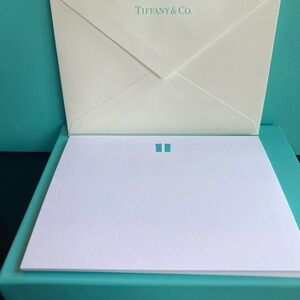 New, Authentic Tiffany & Co. Blue & White Stationery Set of 10 cards & envelopes